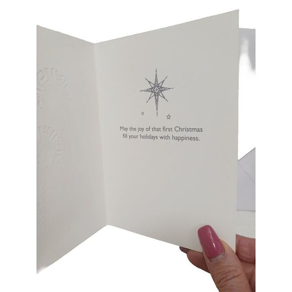 Fancy Box 16 Christmas CARDS GOLD LEAF Baby JESUS Mary Joseph Star Religious - Picture 8 of 16